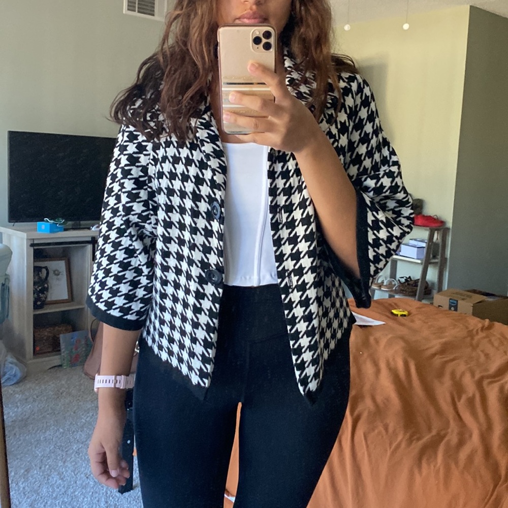 Black and white cardigan
